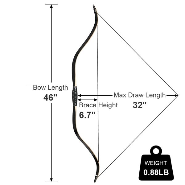 Wooden Laminated Bow 30-50lbs 5