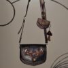 Mongolian Leather Bag With Reindheers | 100% Handmade