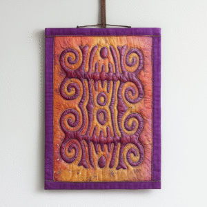 Kyrgyz / Kazkah Ethnic Quilted Silk Panel Shyrdak